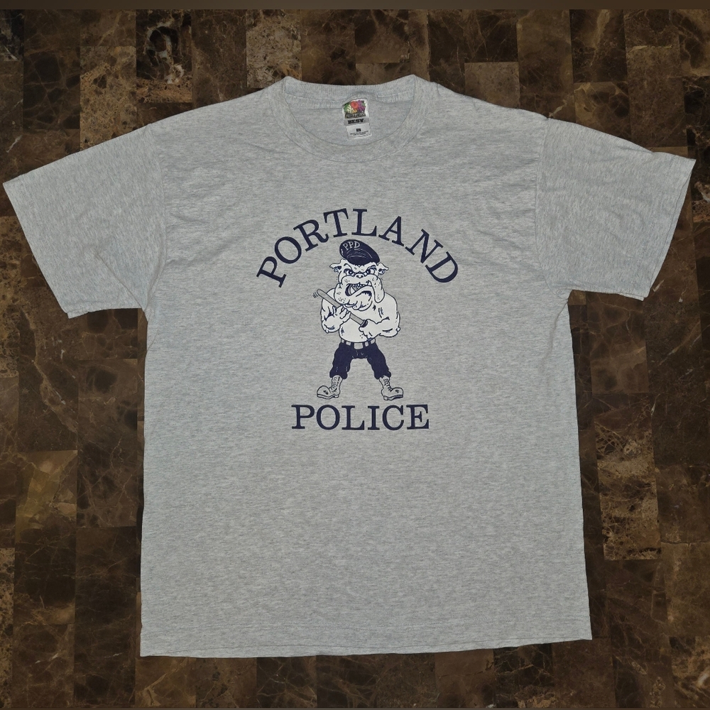 Gray Portland Police Kids T-Shirt